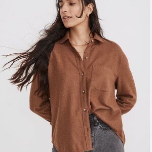 Madewell Brown Button-Up Shirt - 100% cotton
